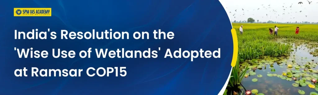 India's Resolution on the 'Wise Use of Wetlands' Adopted at Ramsar COP15