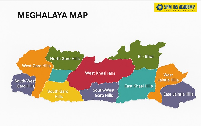 Map of Meghalaya