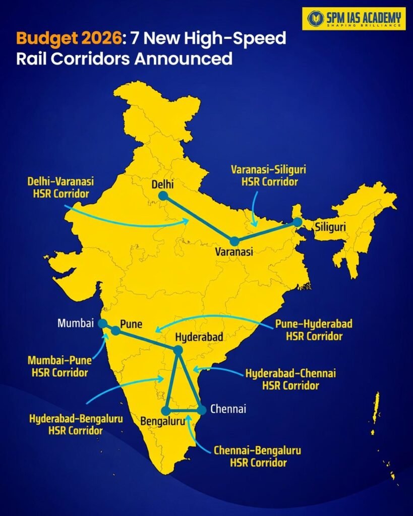 Seven High-Speed Rail Corridors