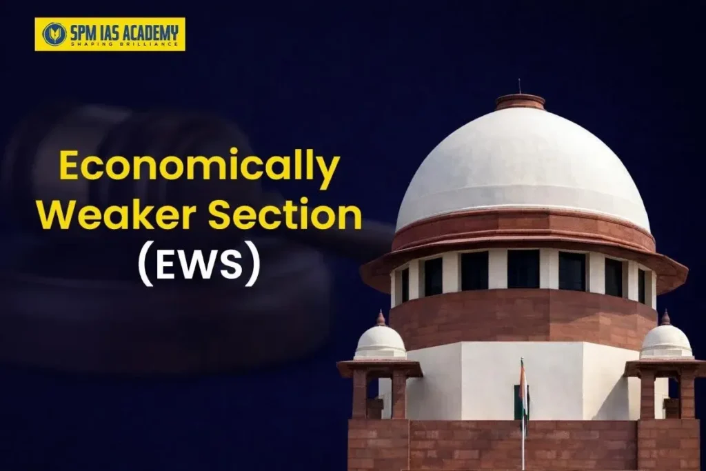 Economically Weaker Section (EWS) reservation in India with Supreme Court building background