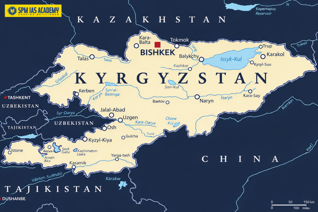 Map of Kyrgystan