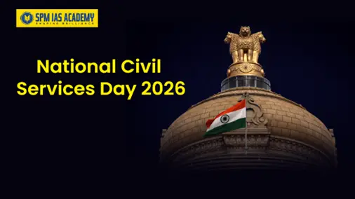 Indian Parliament Ashoka emblem image used to represent National Civil Services Day 2026 and importance of civil servants in India