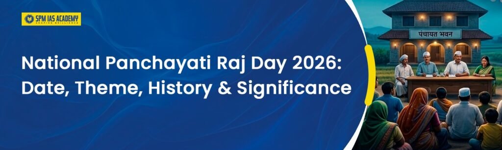 National Panchayati Raj Day 2026 image showing Gram Panchayat meeting representing grassroots democracy and local self governance in India