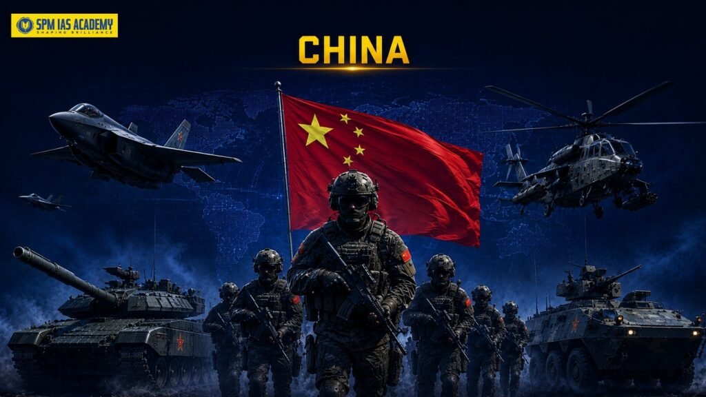 Chinese military with fighter jet, soldiers, tanks, helicopter and military vehicles