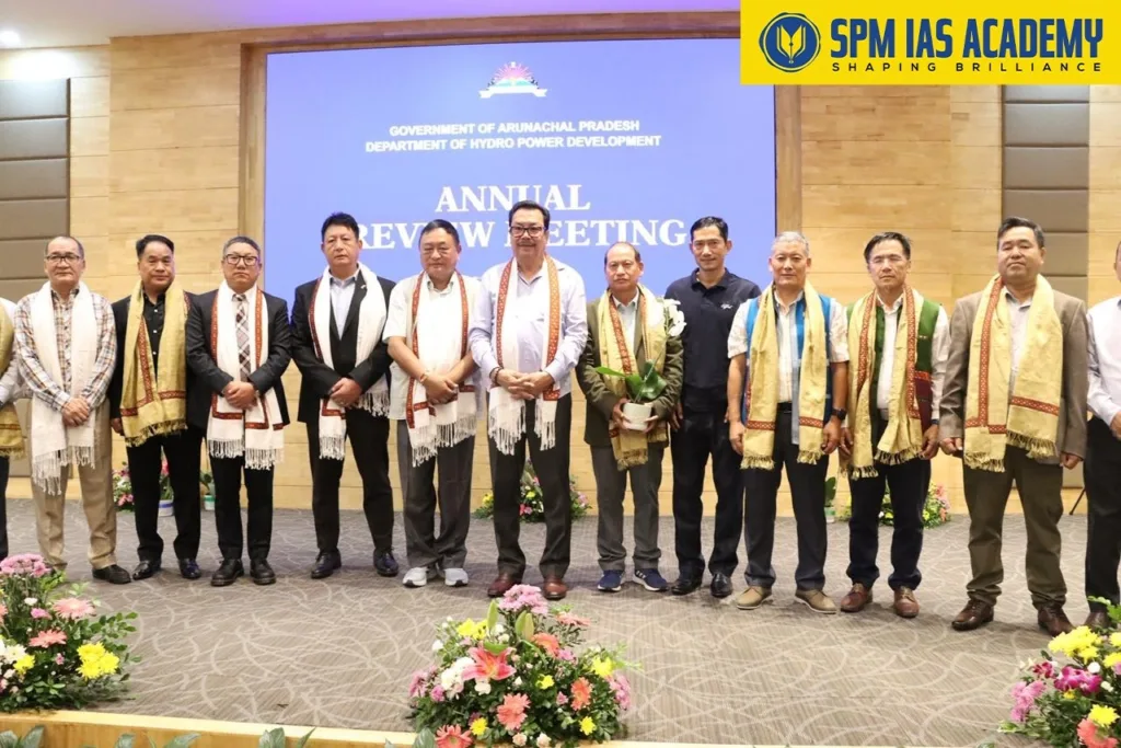 Officials at the launch of DHPD 2.0 by the Arunachal Pradesh Department of Hydropower Development during an annual review meeting, highlighting sustainable hydropower initiatives.