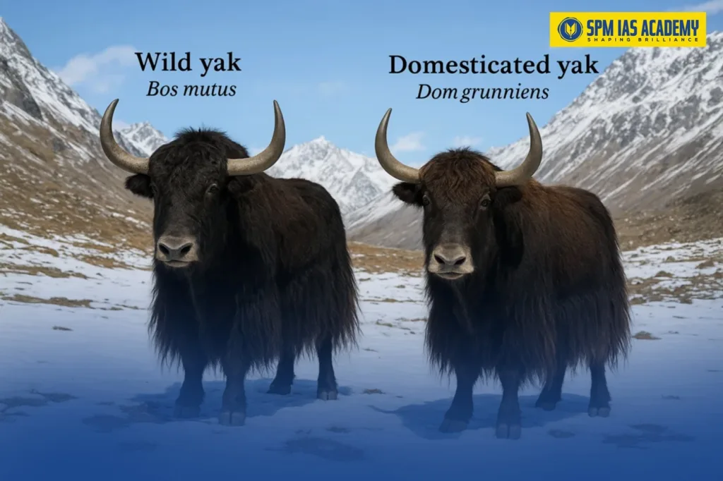 Comparison of wild yak (Bos mutus) and domesticated yak (Bos grunniens) in the Himalayan region
