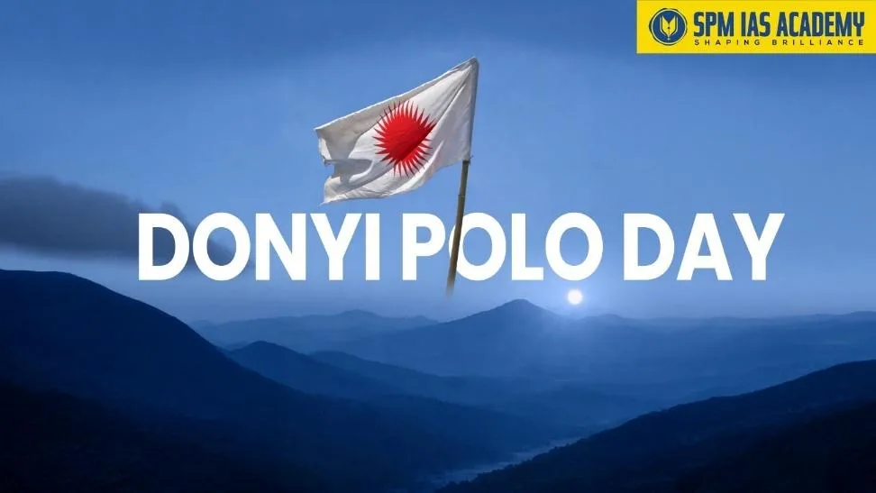 Donyi Polo Day banner representing the indigenous Sun-Moon faith of Arunachal Pradesh