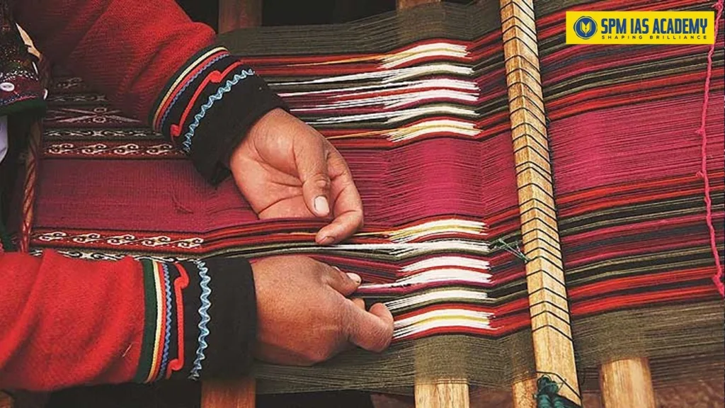 Traditional handloom weaving of tribal textiles in Arunachal Pradesh showcasing indigenous craftsmanship and cultural heritage