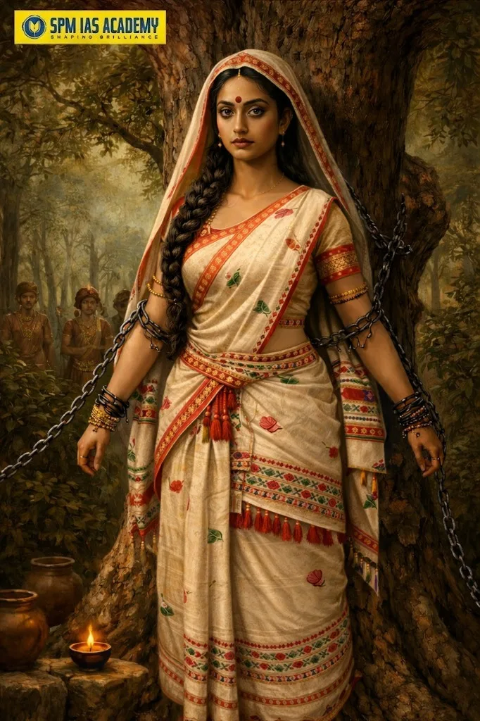 Sati Joymoti sacrifice illustration Ahom queen Assam history