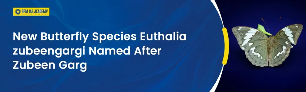 Banner of Euthalia zubeengargi butterfly discovered in Arunachal Pradesh named after Zubeen Garg