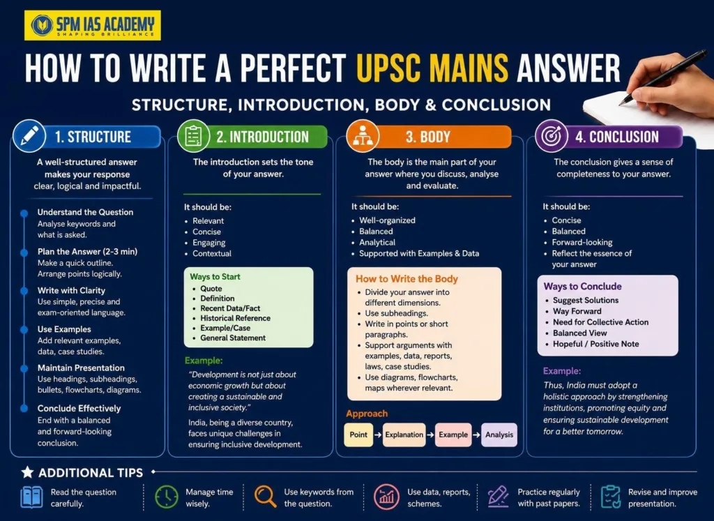 How to Write a Perfect UPSC Mains Answer: Structure, Introduction, Body & Conclusion