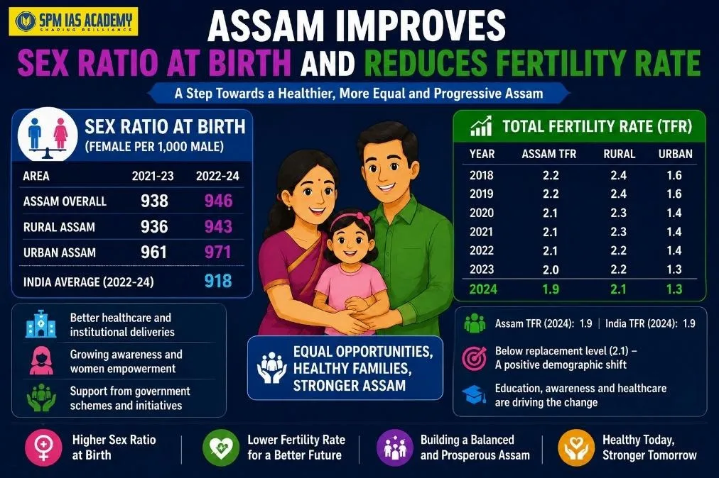 What is the Sex Ratio at Birth in Assam?