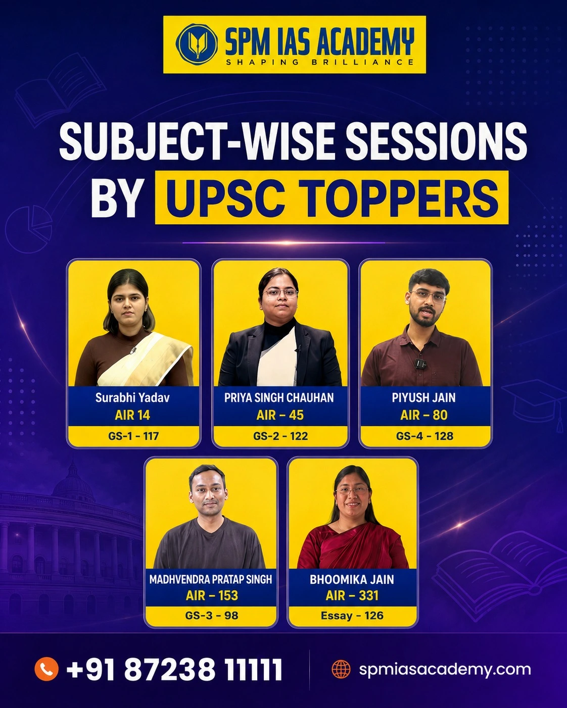Subject-wise Sessions by Toppers
