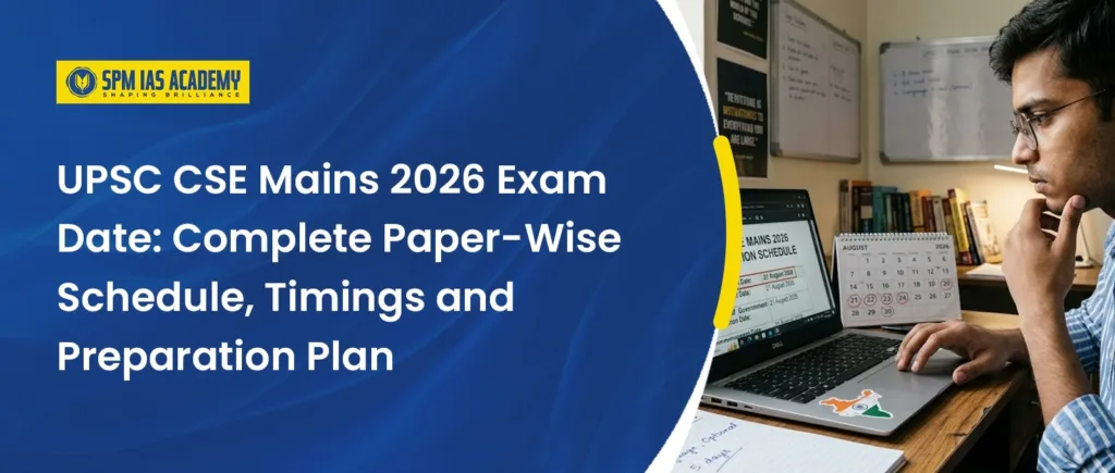 UPSC CSE Mains 2026 exam date